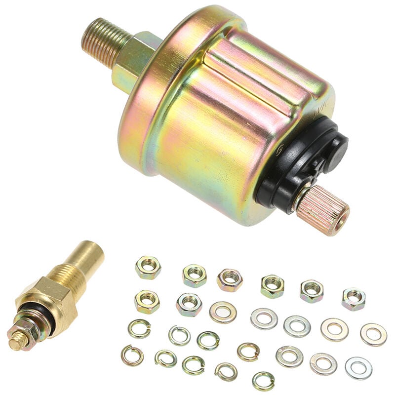 Kit ceasuri de bord auto 3 in 1, presiune ulei, temperatura apa, voltmetru, 52mm, crom