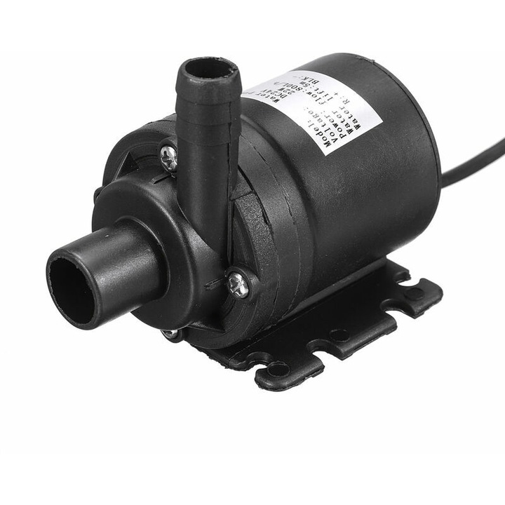 Keringtető vízszivattyú, Tovbmup, 800L/h, 5m, 12V/24V, fekete, 78,5x64,7 mm