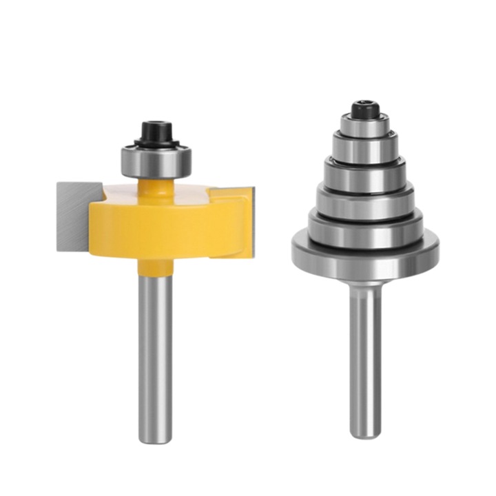 Fal maró 8 mm-es szárral, 6 csapággyal, több mélységhez, 28,6x22,2x19,05x15,9x12,7x9,52 mm