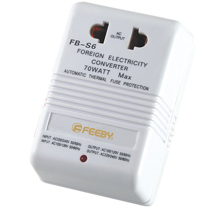 Преобразувател на напрежение BGHYHYHI, 70W, 110V/120V към 220V/240V, със стандартен CN щепсел