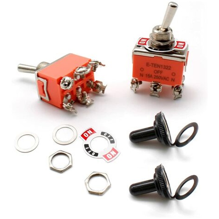 Intrerupatoare in miniatura, design rezistent la apa asigura o buna conductivitate si izolatie in conditii umede, 2 buc pentru diverse proiecte electronice