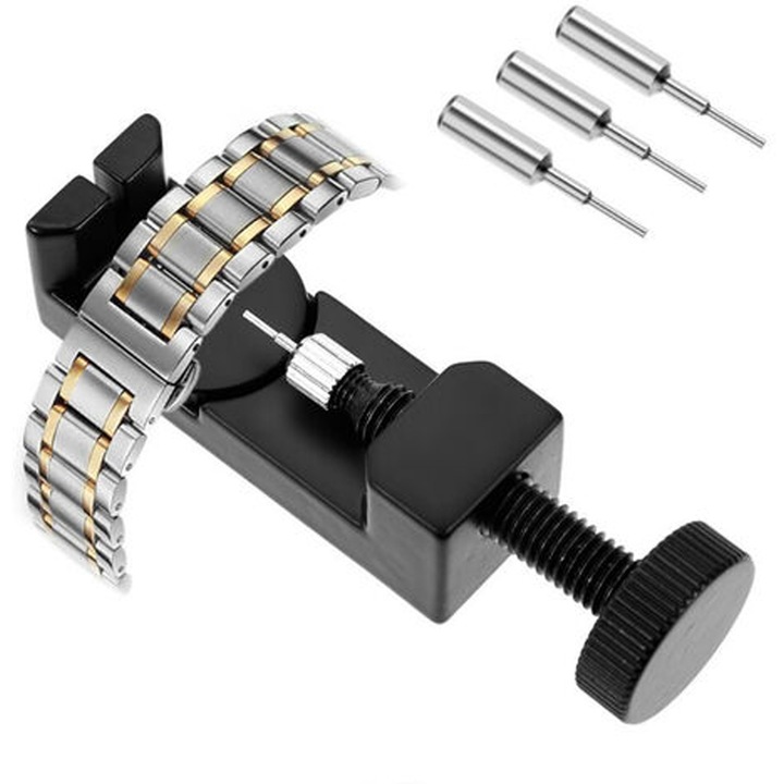 Instrument pentru ajustare curea ceas, metal, negru