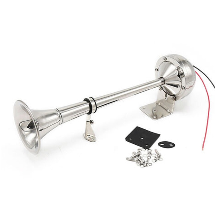 Enforose 125dB elektromos kürt, rozsdamentes acél, 12V, egyszerű szerelés