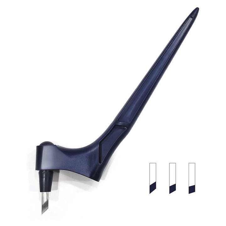 Precíziós kézműves penge: 360°-ban forgó penge 30 és 45 fokos szögekkel, biztonságos tapintású penge a gondtalan kézműves munkához