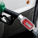 Debitmetru electronic pentru pompa combustibil Tovbmup, afisaj digital LCD, intrare/iesire FNPT 1", rosu/argintiu