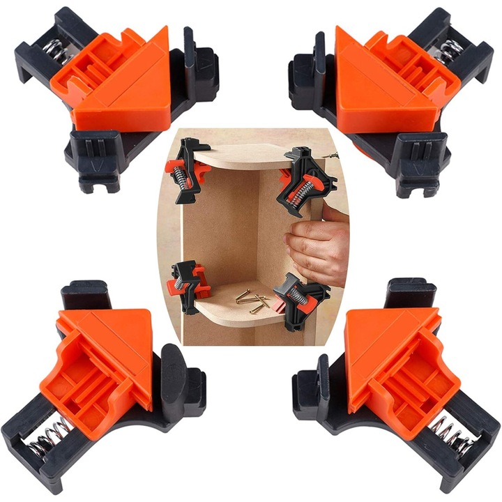 Set de cleme pentru colturi AMRINUGL, 90x45 grade, constructie durabila, utilizare usoara