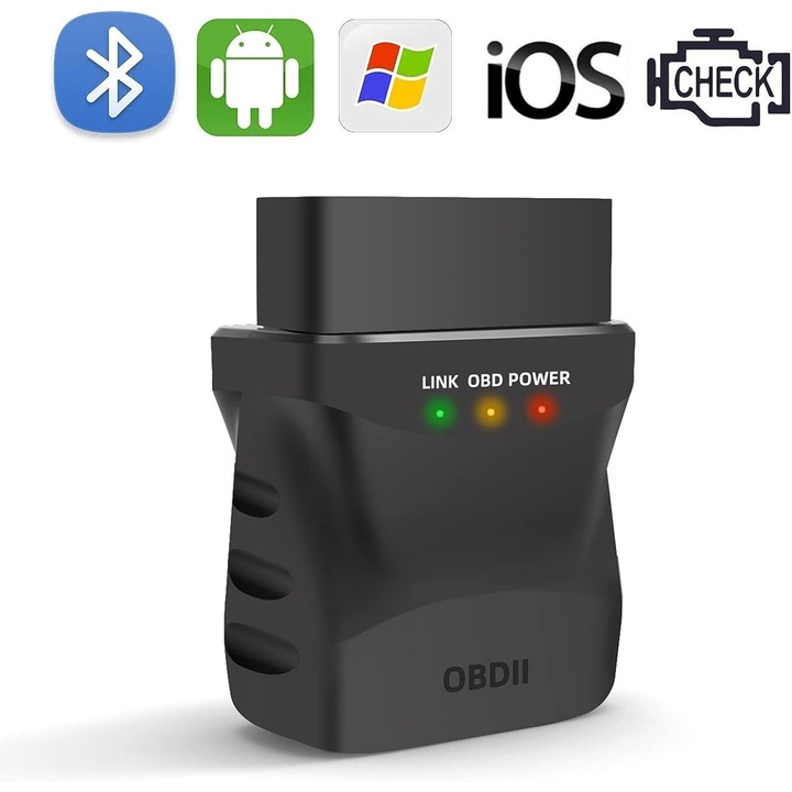 OBD2 Bluetooth 4.0 autódiagnosztikai eszköz, BGHYHYHI, hibakód visszaállítás, iOS és Android rendszerrel kompatibilis