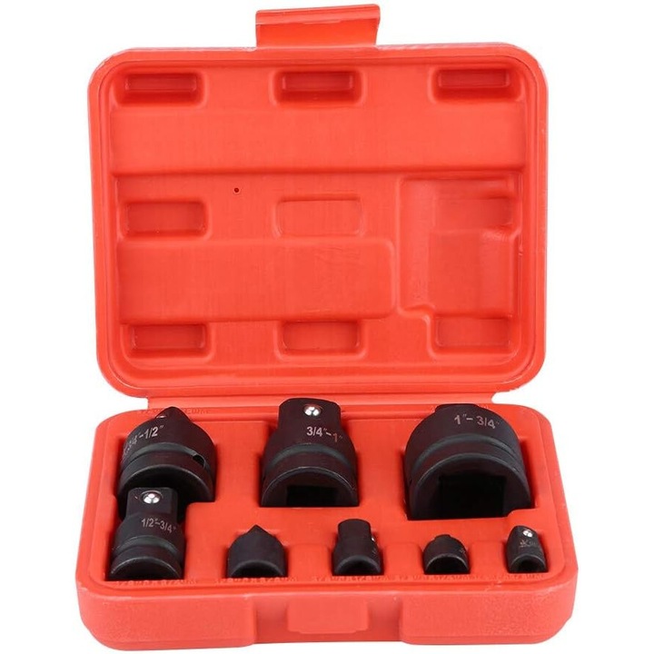 Set adaptoare priza Jormftte, 8 buc, otel crom molibden, dimensiuni 1" - 3/4" - 1/2" - 3/8" - 1/4"