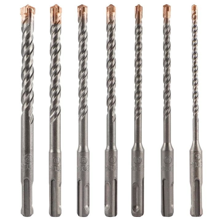 Set 7 burghie pentru beton AMRINUGL, otel cromat