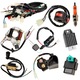 Kit complet cablaj electric ATV QUAD 150/200/250CC, BGHYHYHI, 25.2x23x10.3cm, include CDI, bujie, bobina de aprindere, releu solenoid, rectificator, comutator.
