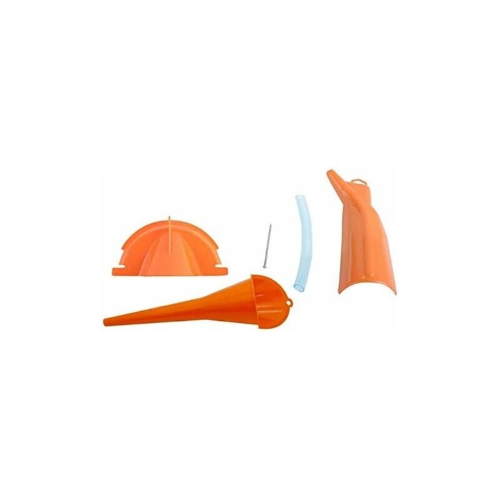 Комплект многофункционални топлоустойчиви фунии за масло, ABS пластмаса, оранжев