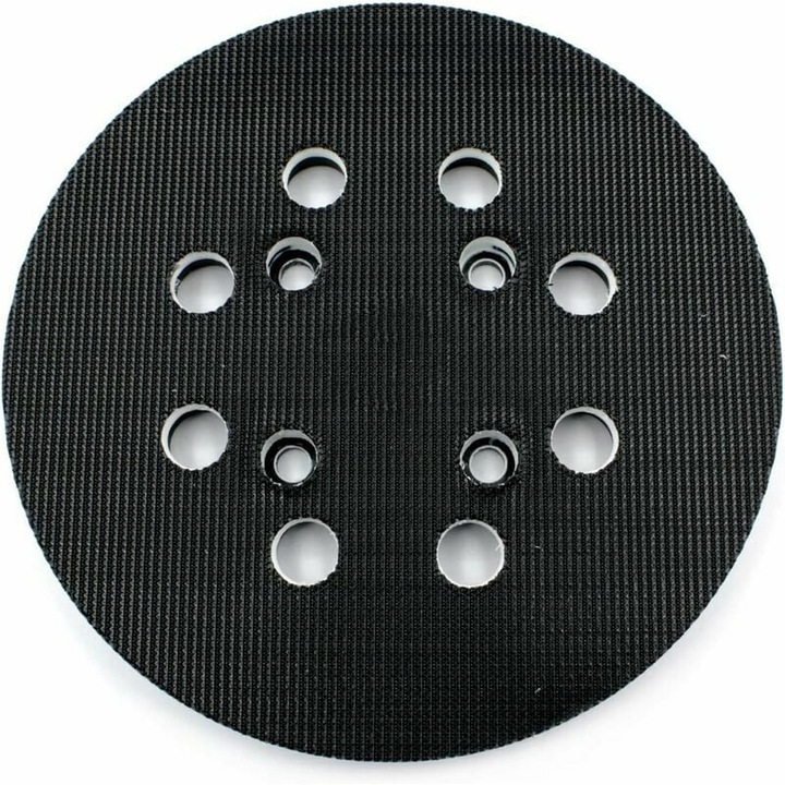 Csiszolótalp kemény támasztékkal, Enforose, 125mm, porgyűjtő funkcióval és puha gumival