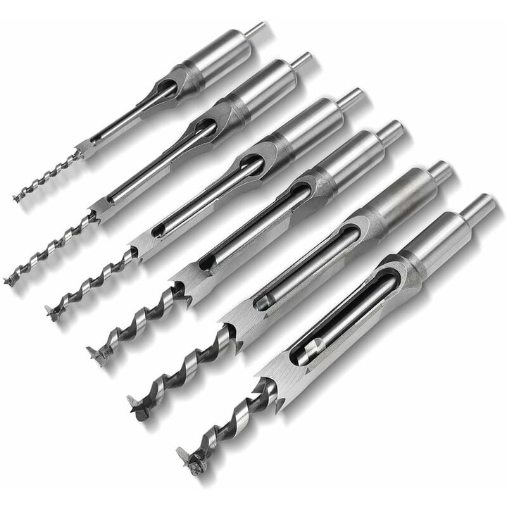 Burghie cu gauri patrate, scule din otel de mare viteza pentru prelucrarea de precizie a lemnului si extractia aschiilor