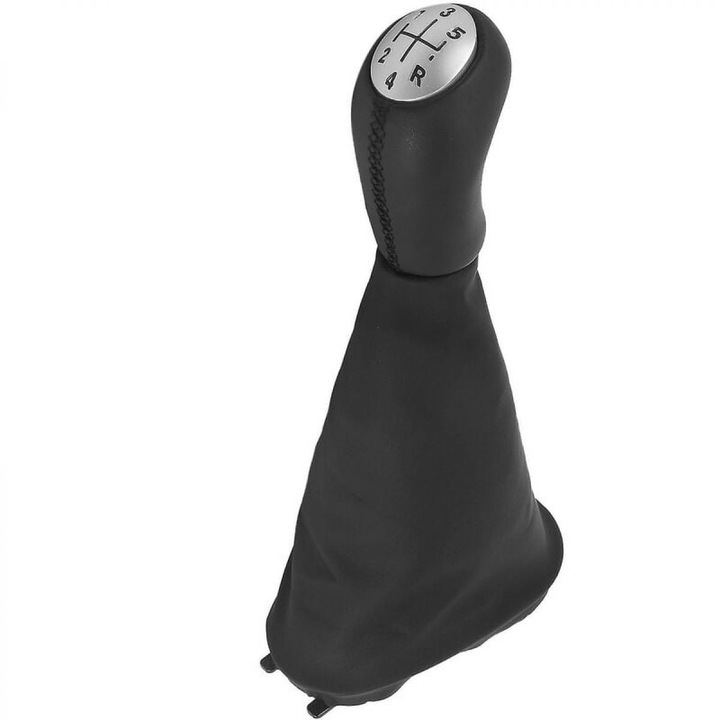 Nuca schimbator viteze QttvbTna, 5 trepte, ABS/piele ecologica, negru, 6x4.6cm