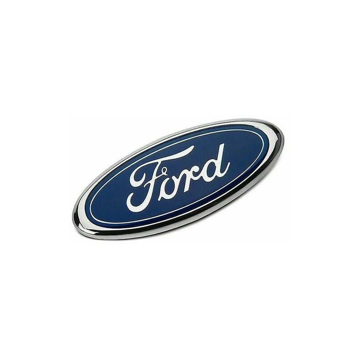 Ford ovális hűtőrács embléma, 9 tű, 15x6cm, kék