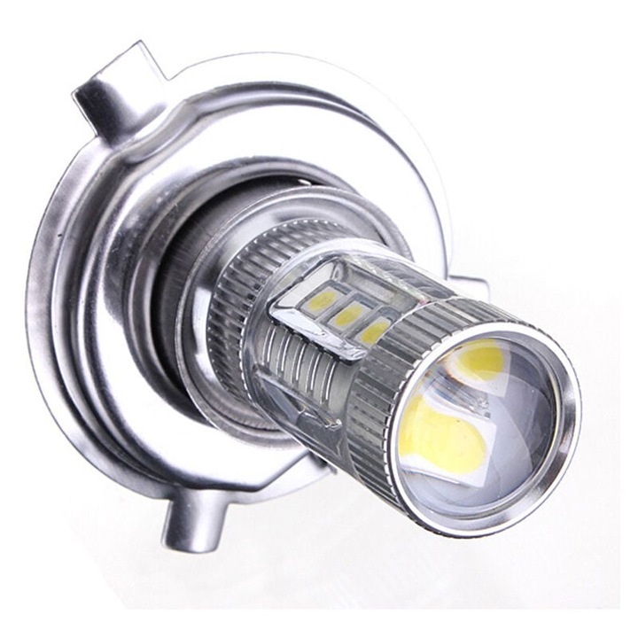 Becuri LED H4 AMRINUGL, lumina alba, putere mare, set 2 bucati, instalare usoara Plug and Play