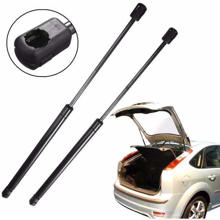 Arcuri cu gaz electrice pentru hayon compatibil cu Ford Focus Mk2 2004-2010, instalare usoara, material metalic durabil, set 2 bucati