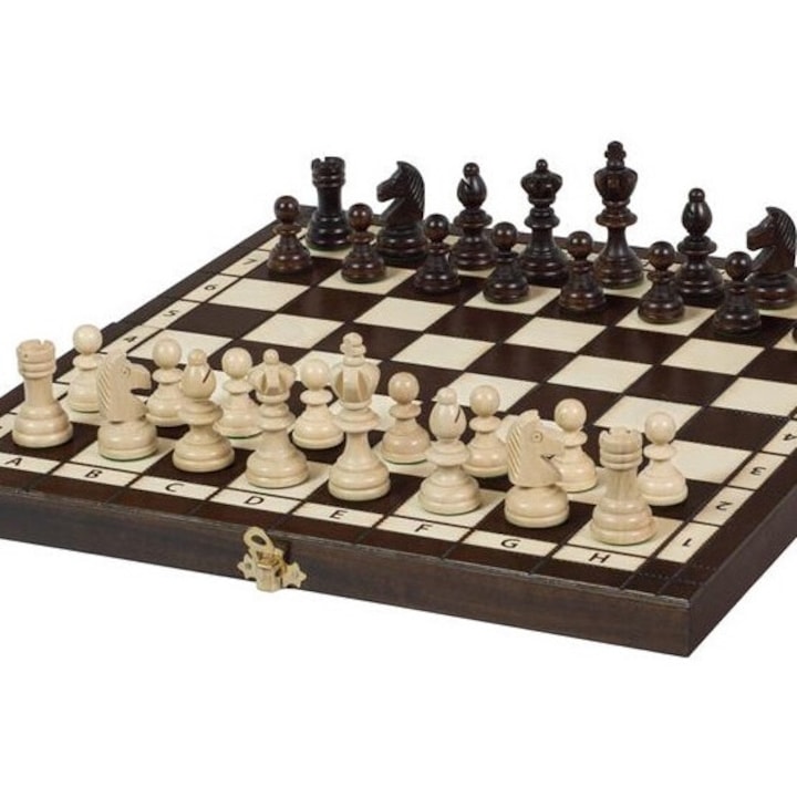 Olimpiai sakkkészlet, Sunrise Chess & Games, 35x35cm, barna