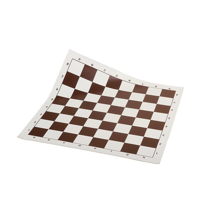 Шахматна дъска, Sunrise Chess & Games, Винил на руло, 43x43 см, кафяв