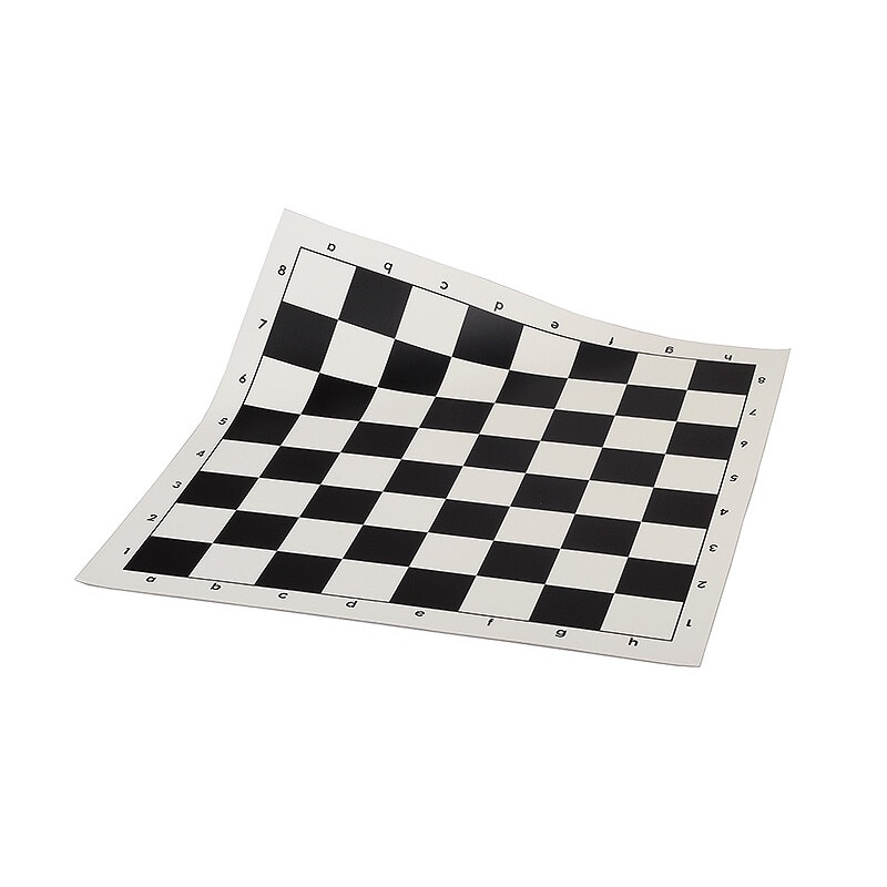 Tabla Sah, Sunrise Chess & Games, Vinil, 51 x 51 cm, Negru / Alb