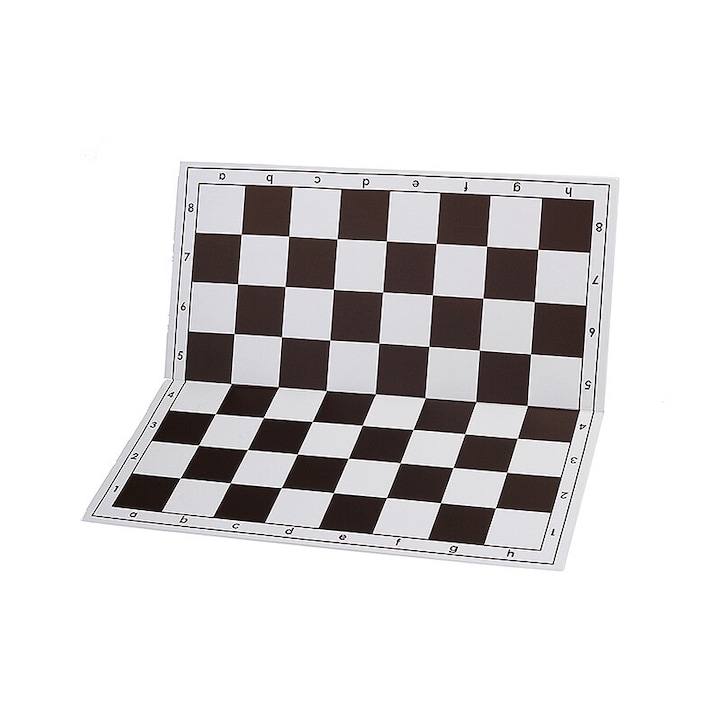 Sakktábla, Sunrise Chess & Games, műanyag, összecsukható, 43 x 43 cm, fehér/fekete