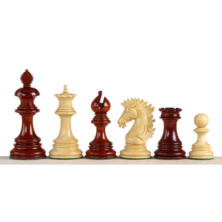 Комплект шах Sunrise Chess & Games, секвоя, 2 допълнителни дами, височина на краля 100 mm, 3.75", многоцветен