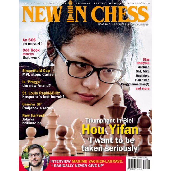 Ново списание In Chess 2017/6, Hou Yifan и победата от Biel, 108 страници