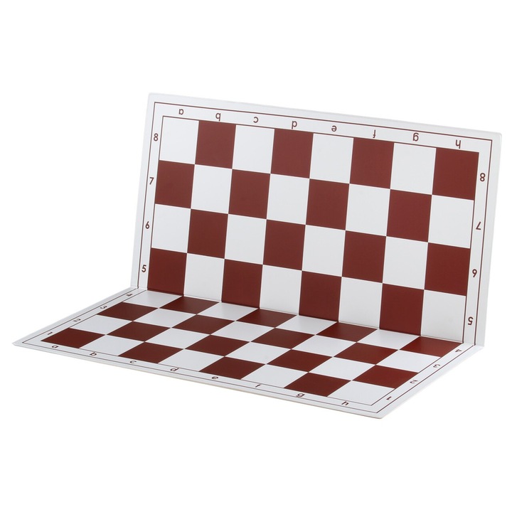 Sakkkészlet, Sunrise Chess & Games, összecsukható, műanyag, 51x51 cm, piros/fehér