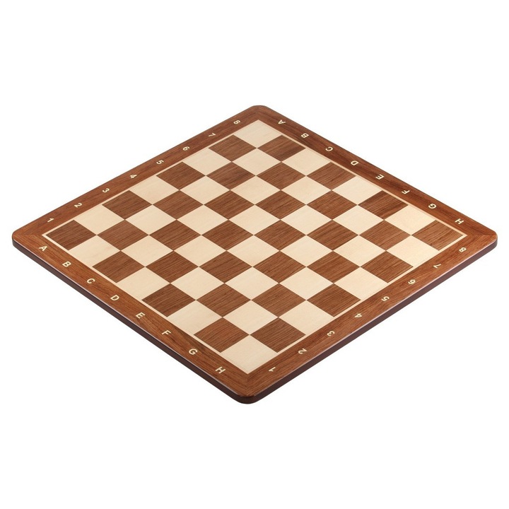 Tabla de sah turneu, Sunrise Chess & Games, paduk/artar, colturi rotunjite, 48x48cm