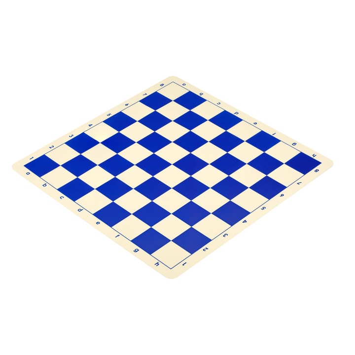 Tabla de sah din silicon, alb/albastru