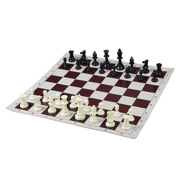 Sakkkészlet alfanumerikus jelöléssel, Sunrise Chess & Games, 51x51cm, többszínű