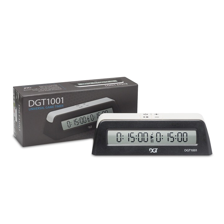 Комплект от 10 шахматни часовника DGT 1001, черни, 155x60x42mm