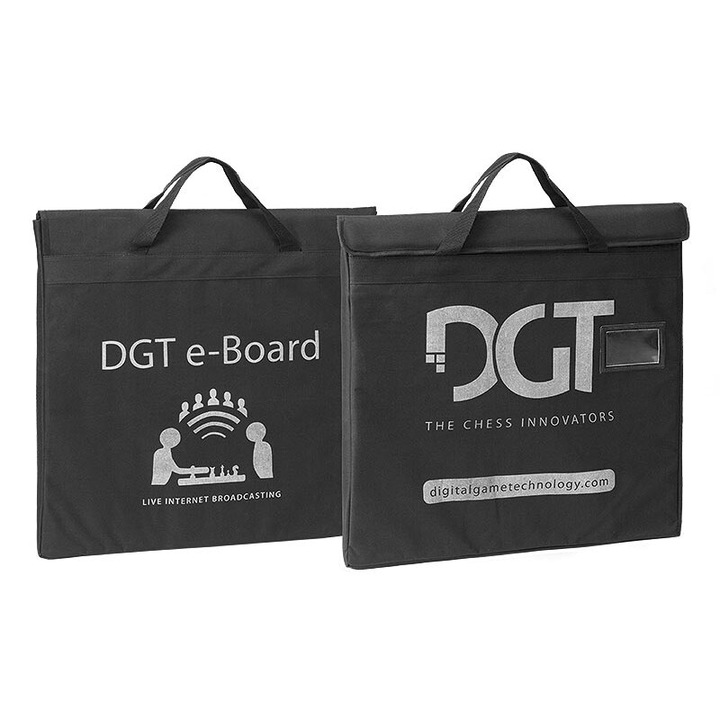 Капак за електронна шахматна дъска DGT, съвместим със Smart Board и USB/Bluetooth, текстил, черен, 540x540x20mm