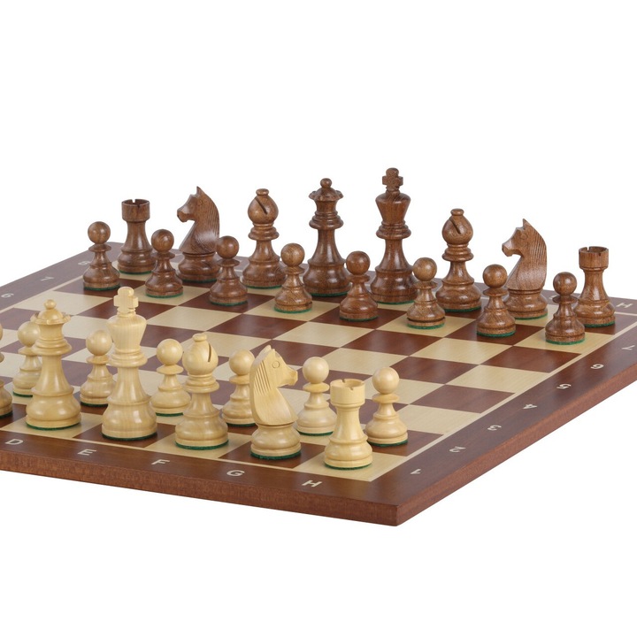 Verseny sakk készlet, Sunrise Chess & Games, 50 mm, német lovagfigurák, 3,5 hüvelyk