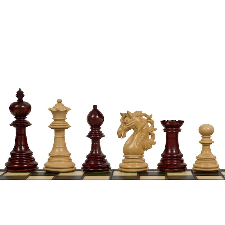 Шахматен комплект Sunrise Chess & Games Adios, дърво, червен, 4"