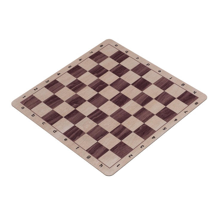 Verseny sakktábla, Sunrise Chess & Games, 6. sz., csúszásmentes anyag, fautánzat, 51x51cm