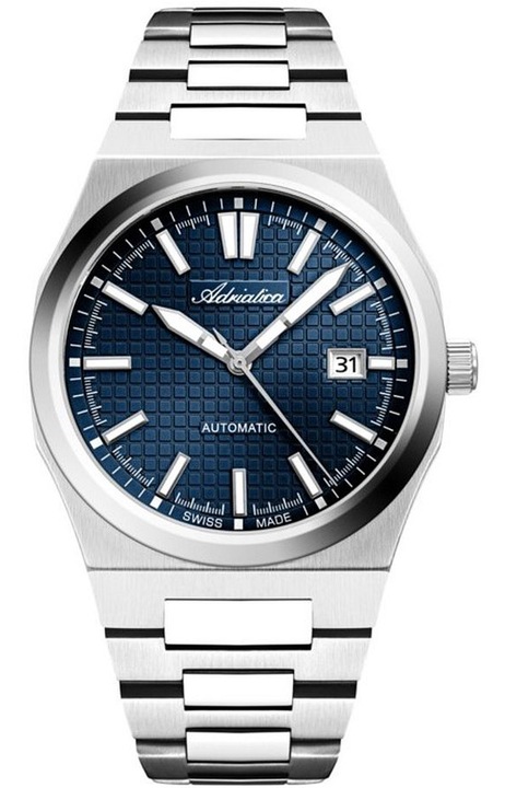 Мъжки автоматичен часовник Adriatica, Сребрист, Сребрист