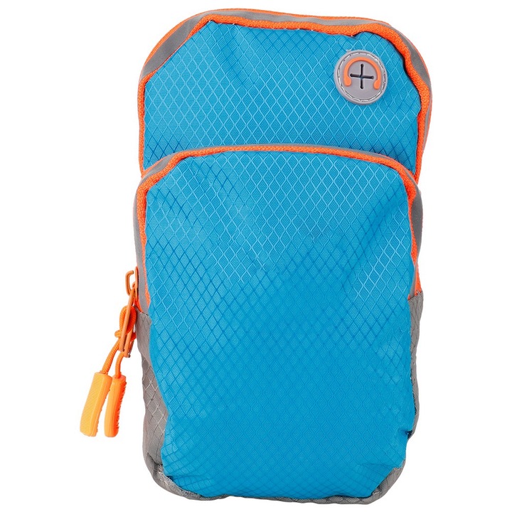 Jormftte sportkarszalag, állítható karpánt, nagy kapacitású, neoprén, világoskék