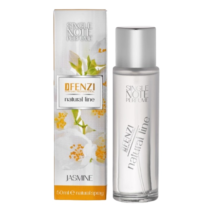 Apa de parfum Jfenzi Natural Line Jasmine, cu esente naturale de iasomie, unisex, 50ml