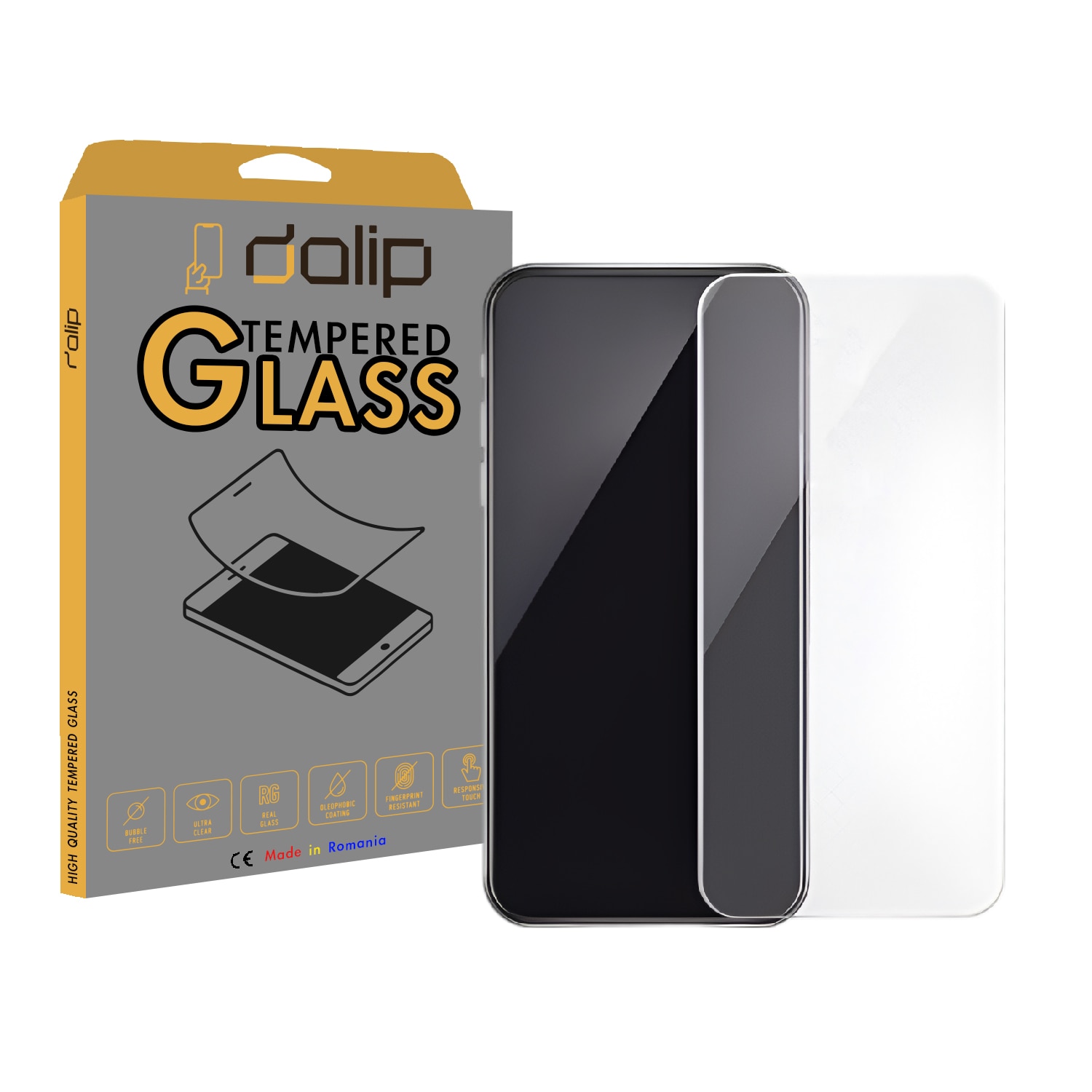 Folie pentru Sony Xperia XA2, din Sticla Securizata, Dalip, Military Grade, Full Cover, Transparenta