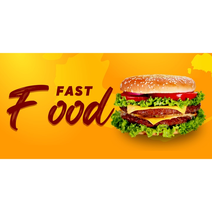 Banner "FastFood Burger" 150x75 cm