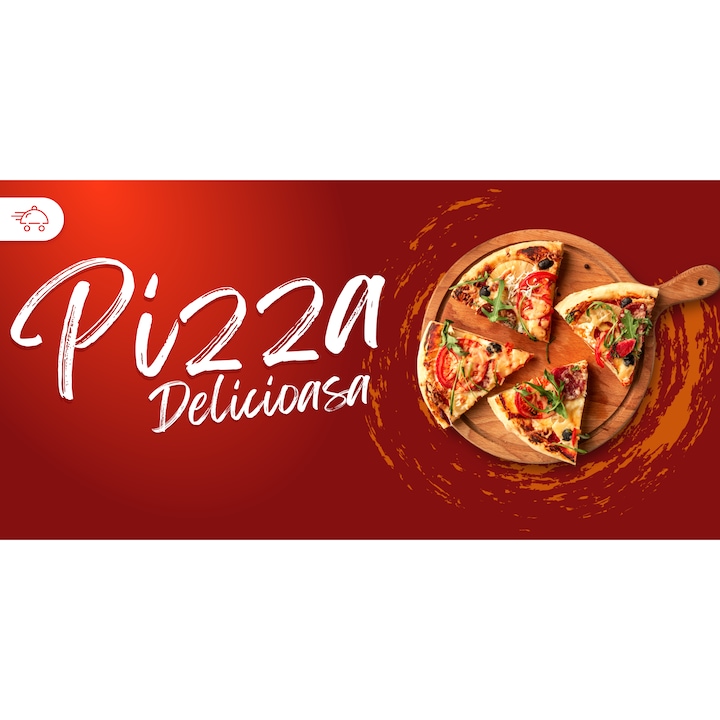 Banner "Pizza delicioasa" 150x75 cm
