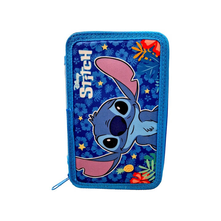 Несесер с 3 отделения Stitch, 20x13x7 см, Оборудван, 43 части, Многоцветен