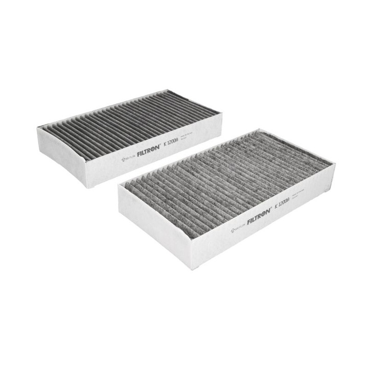 2 db FILTRON aktívszenes utastérszűrő készlet, amely kompatibilis a Mercedes Gl X164, M W164, R W251, V251 típusokkal