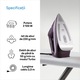 Fier de calcat Braun TexStyle 7 Pro SI7181VI, 3100W, jet de abur 230g/min, abur variabil 0-50 g/min, talpa EloxalPlus, rezervor 300 ml, tehnologie FreeGlide, oprire automata, sistem antipicurare, violet