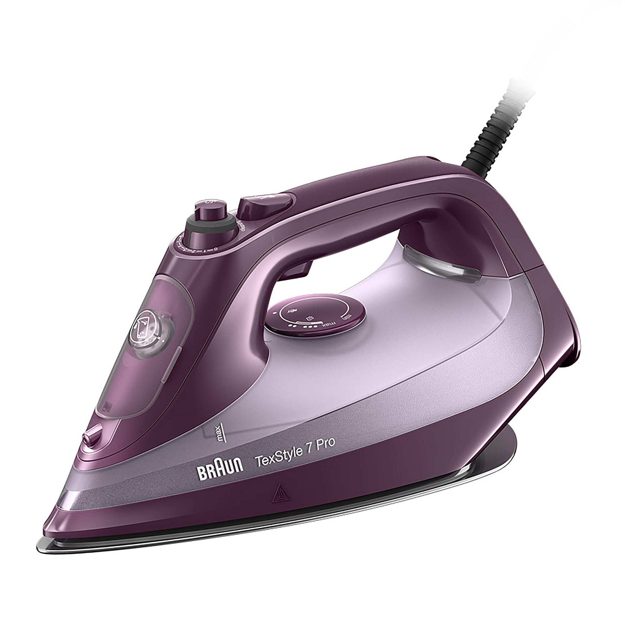 Fier de calcat Braun TexStyle 7 Pro SI7181VI, 3100W, jet de abur 230g/min, abur variabil 0-50 g/min, talpa EloxalPlus, rezervor 300 ml, tehnologie FreeGlide, oprire automata, siste