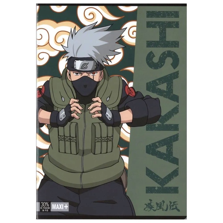 Тетрадка Naruto Shippuden, A4, 50 листа, Многоцветен