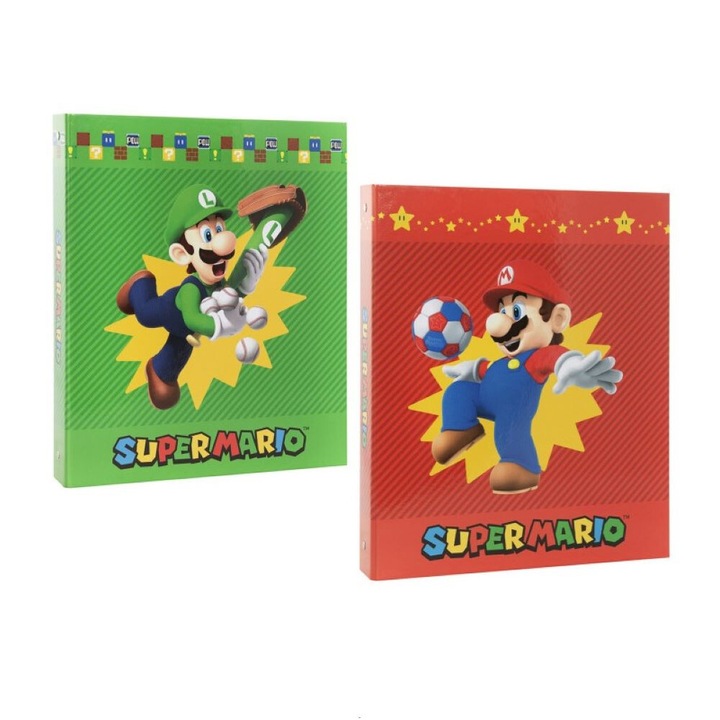 Папка класьор с рингове Super Mario Sport, асортимент, 2 вида, Многоцветен