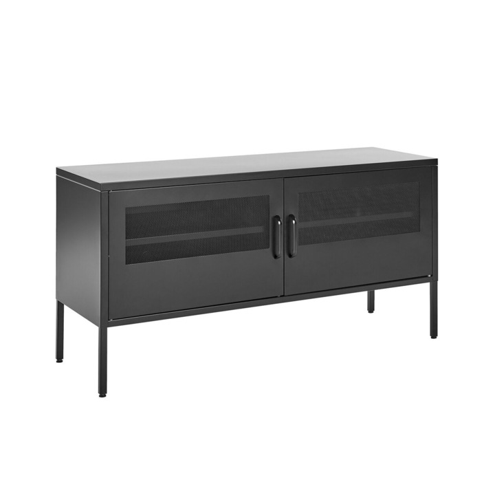 Kétajtós Fekete Fém Komód 118 x 40 cm Morley