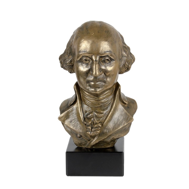 Statueta George Washington, Art-Dog, bronz rece, pe soclu de piatra, decorativa